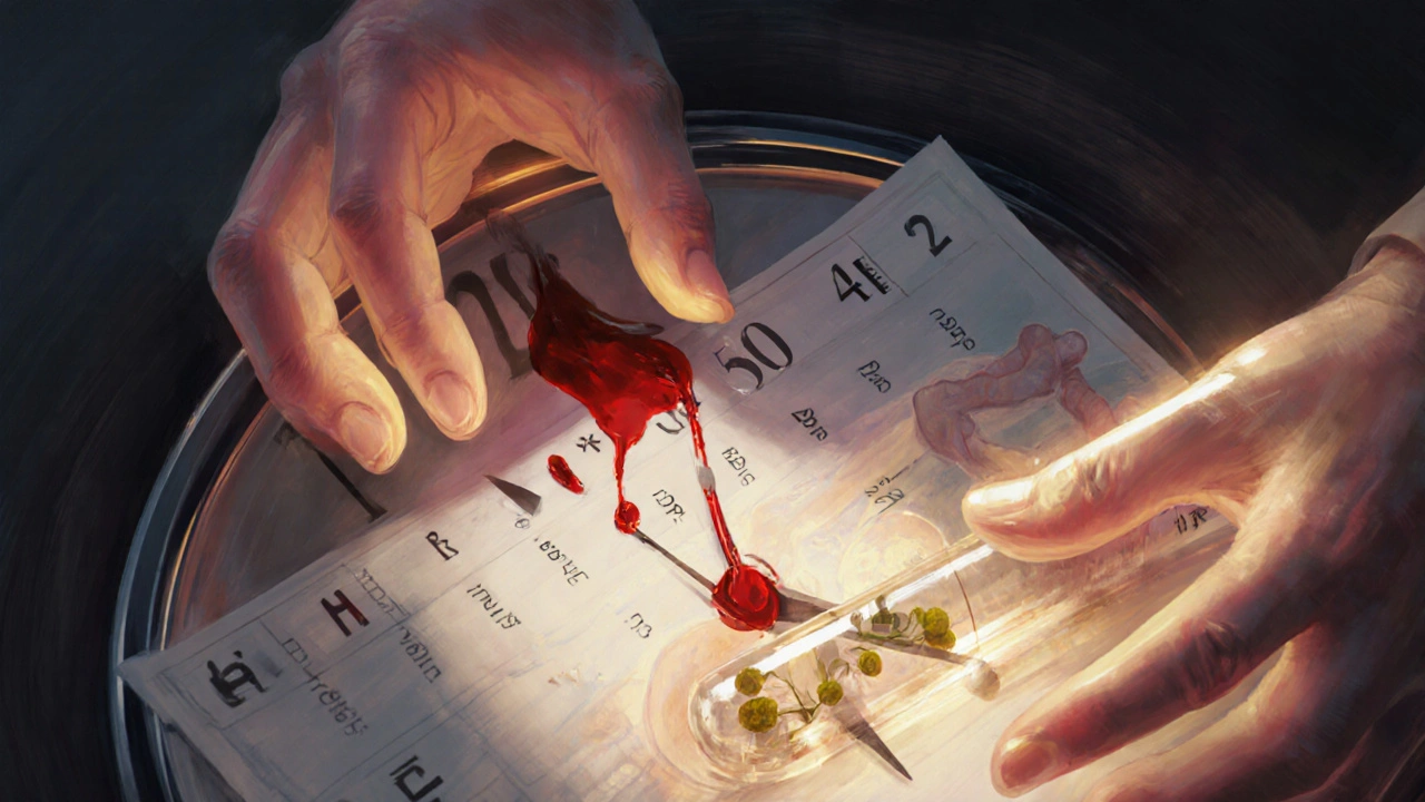 Hodiny s útrobními ručičkami kapejí krví, kolonoskopie odstraňuje polypy.