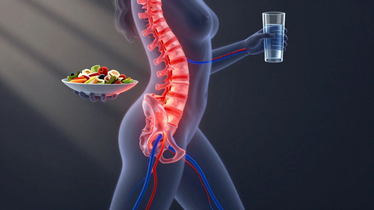 Abstraktní obrázek zdravých žil v těle, které se obnovují díky zdravému životnímu stylu.