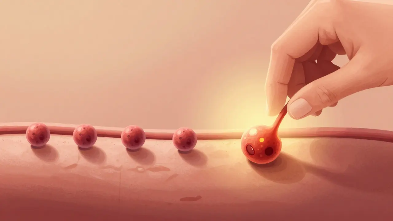 Výrůstek v tlustém střevě odstraněn včas, zabrání rakovině.