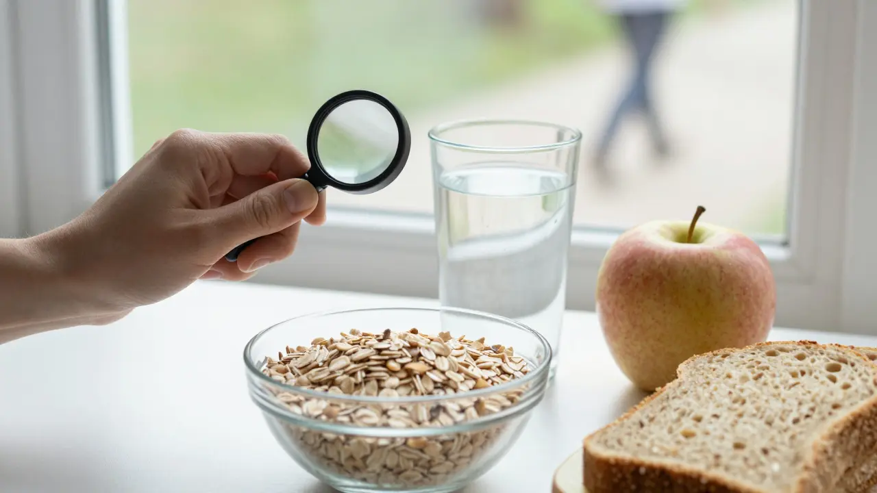 Zdravá strava a pití vody jako prevence problémů s tlustým střevem.